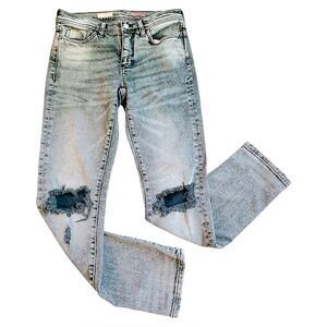 Anthropologie Pilcro Black Distressed Slim Boyfriend Jeans Size 26